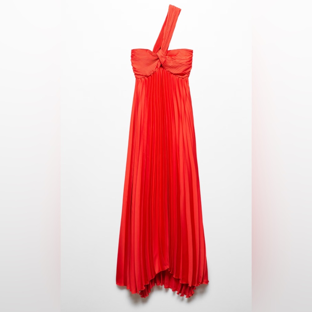 Red MANGO pleated one shoulder dress
Size XS/2